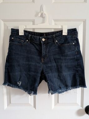 GAP Women's Bermuda Denim Frayed Shorts